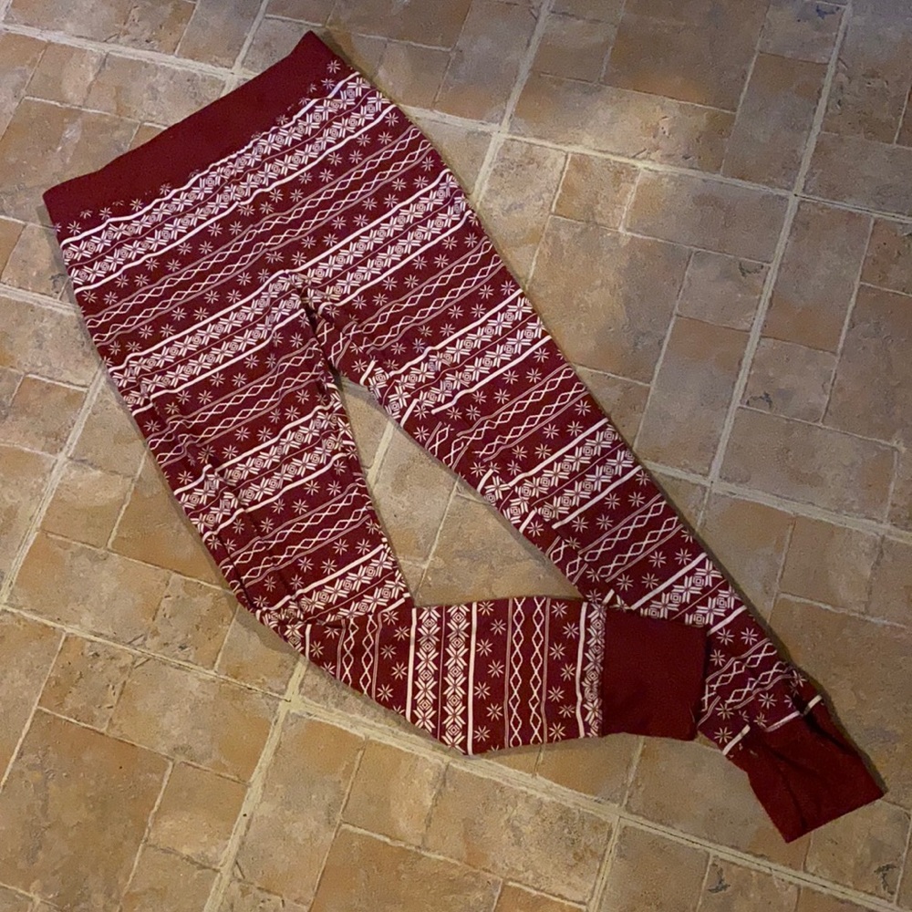 Women's Red Patterned Pajama Pants